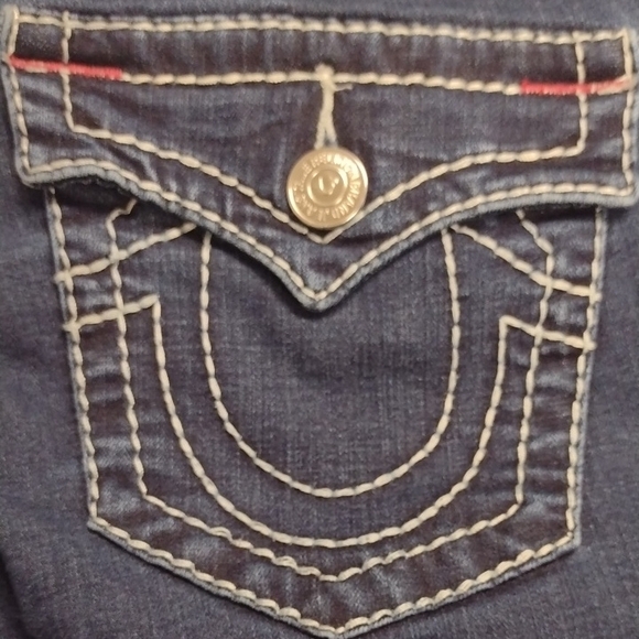 True Religion Dark Blue Boot Cut Jeans - Picture 4 of 15